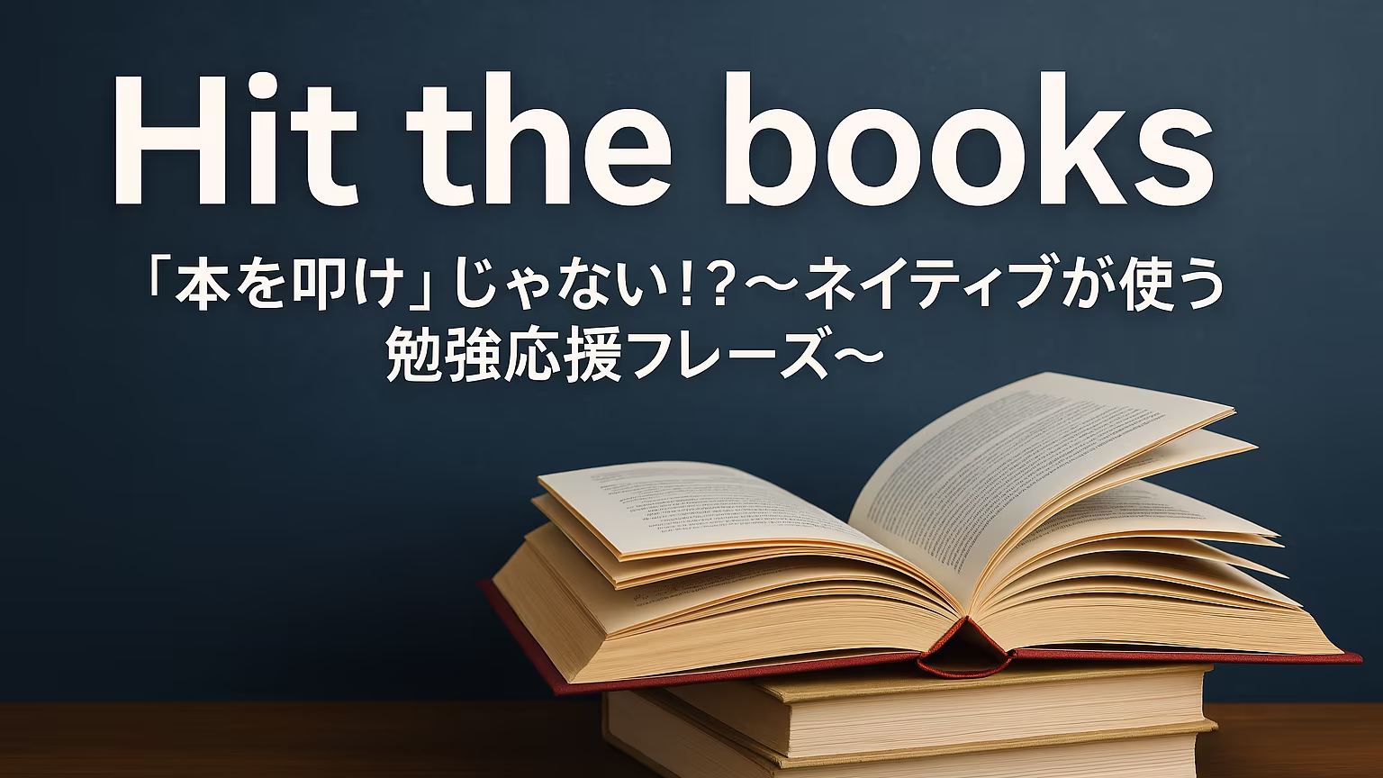 Hit the booksの意味とは？ネイティブが使う勉強スタート英語